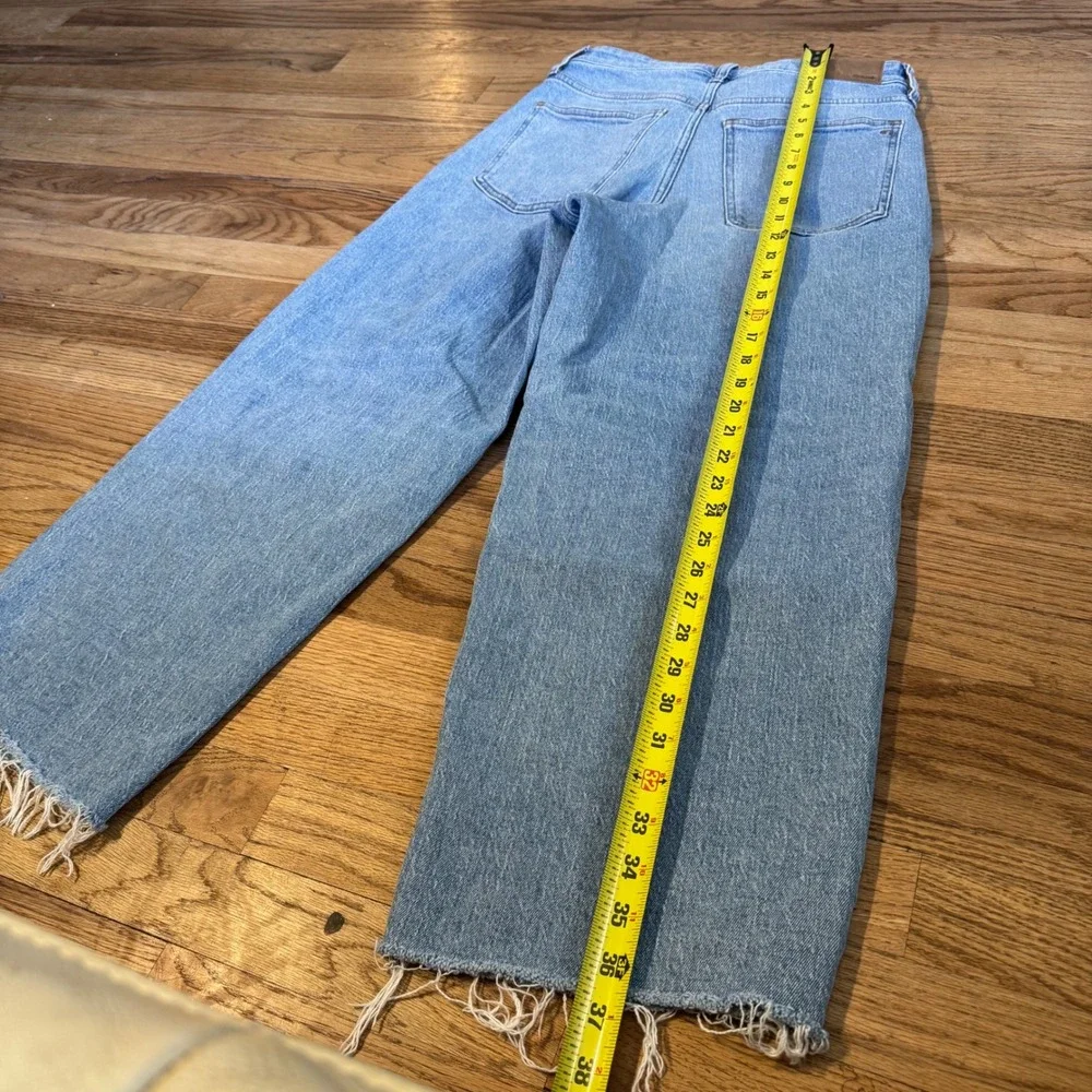 Madewell Curvy Perfect Vintage Wide-Leg Crop Jean Light Wash Raw Hem 28 - Picture 4 of 8